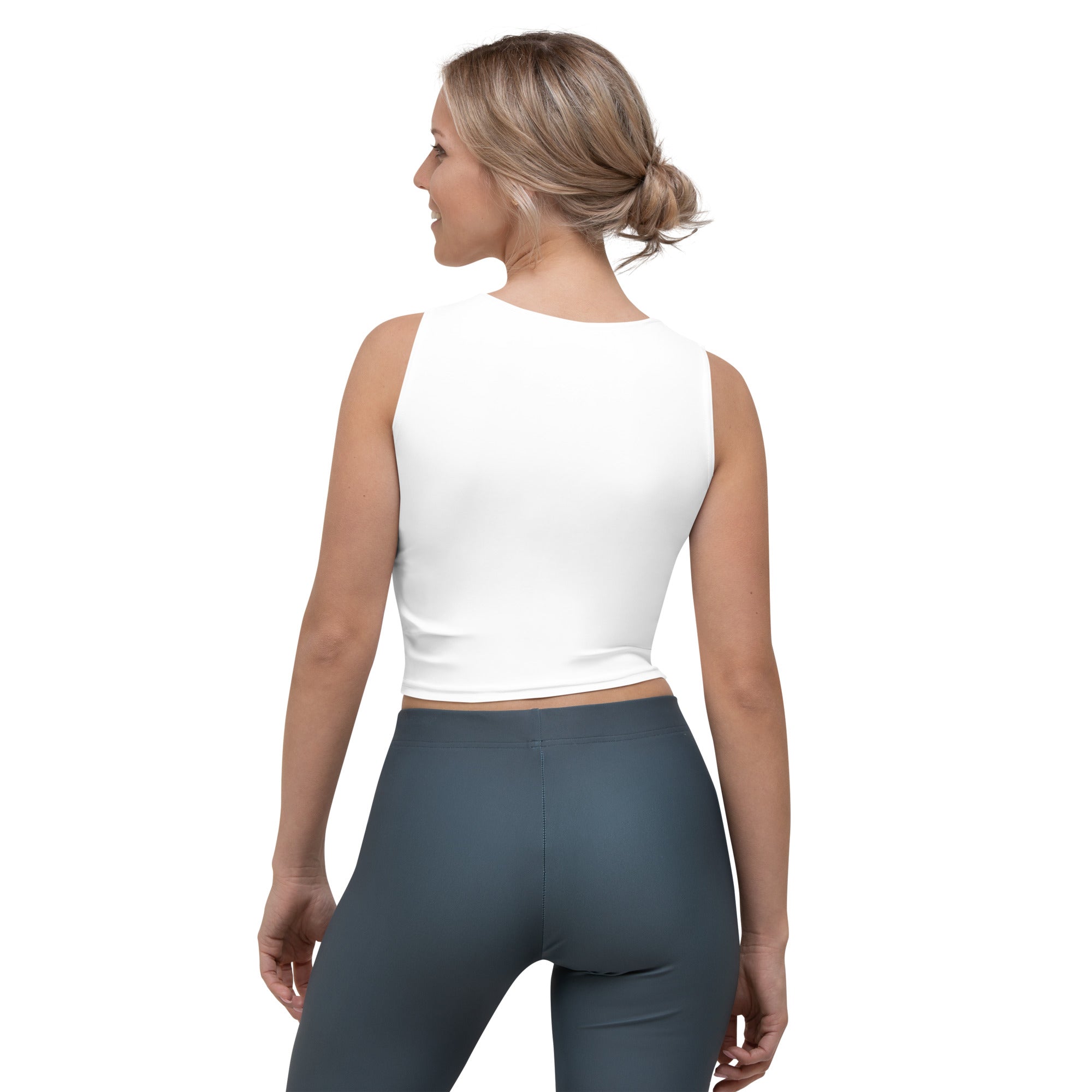 "The Rowdy Icon Crop Top" in White