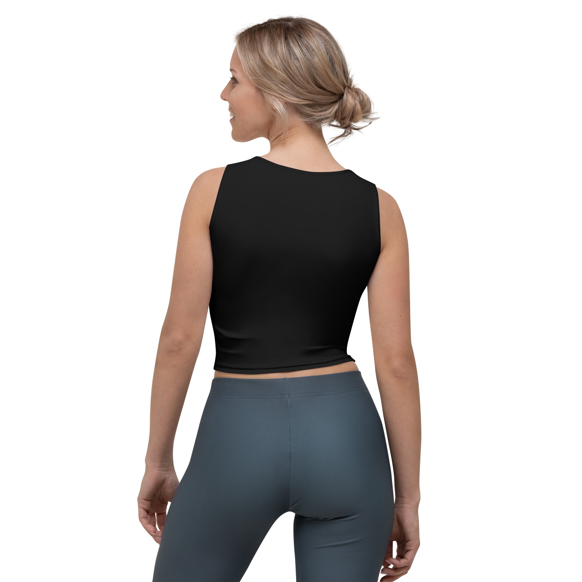 "The Rowdy Icon Crop Top" in Black