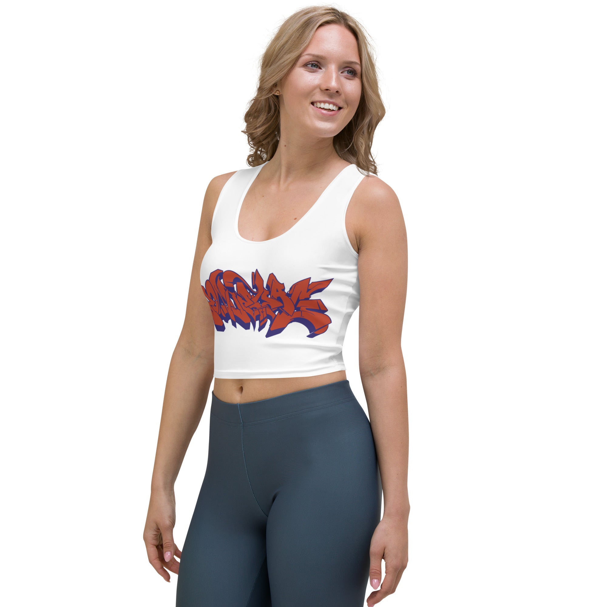 "The Rowdy Icon Crop Top" in White