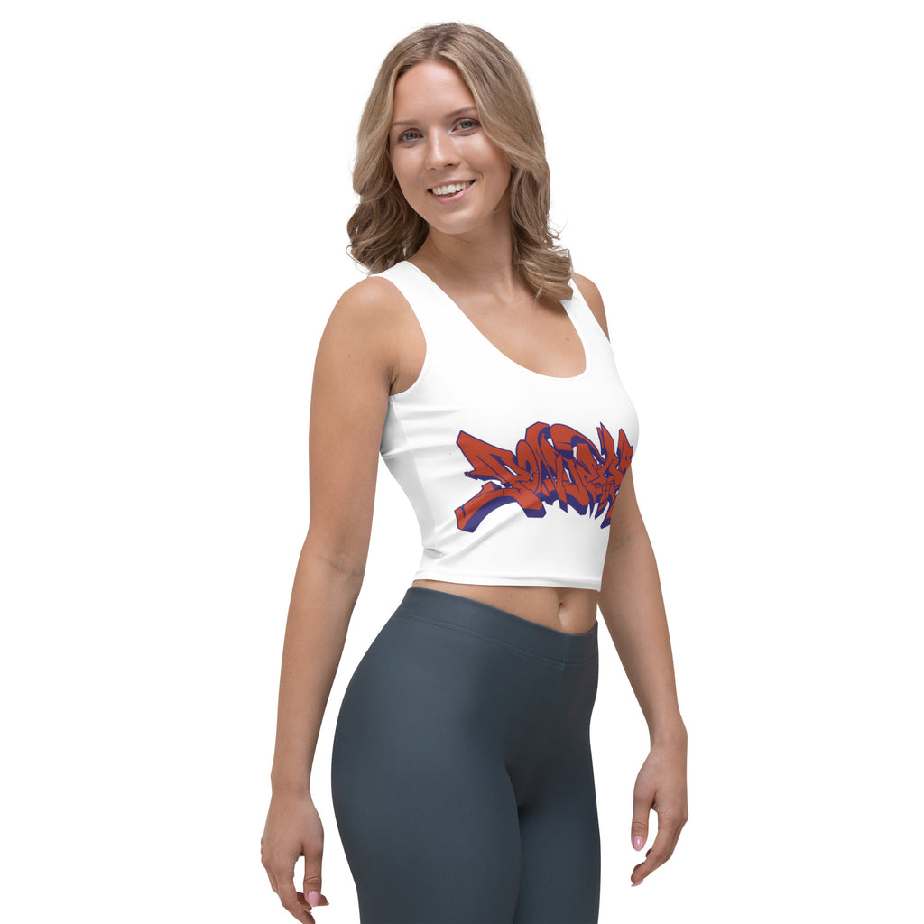 "The Rowdy Icon Crop Top" in White