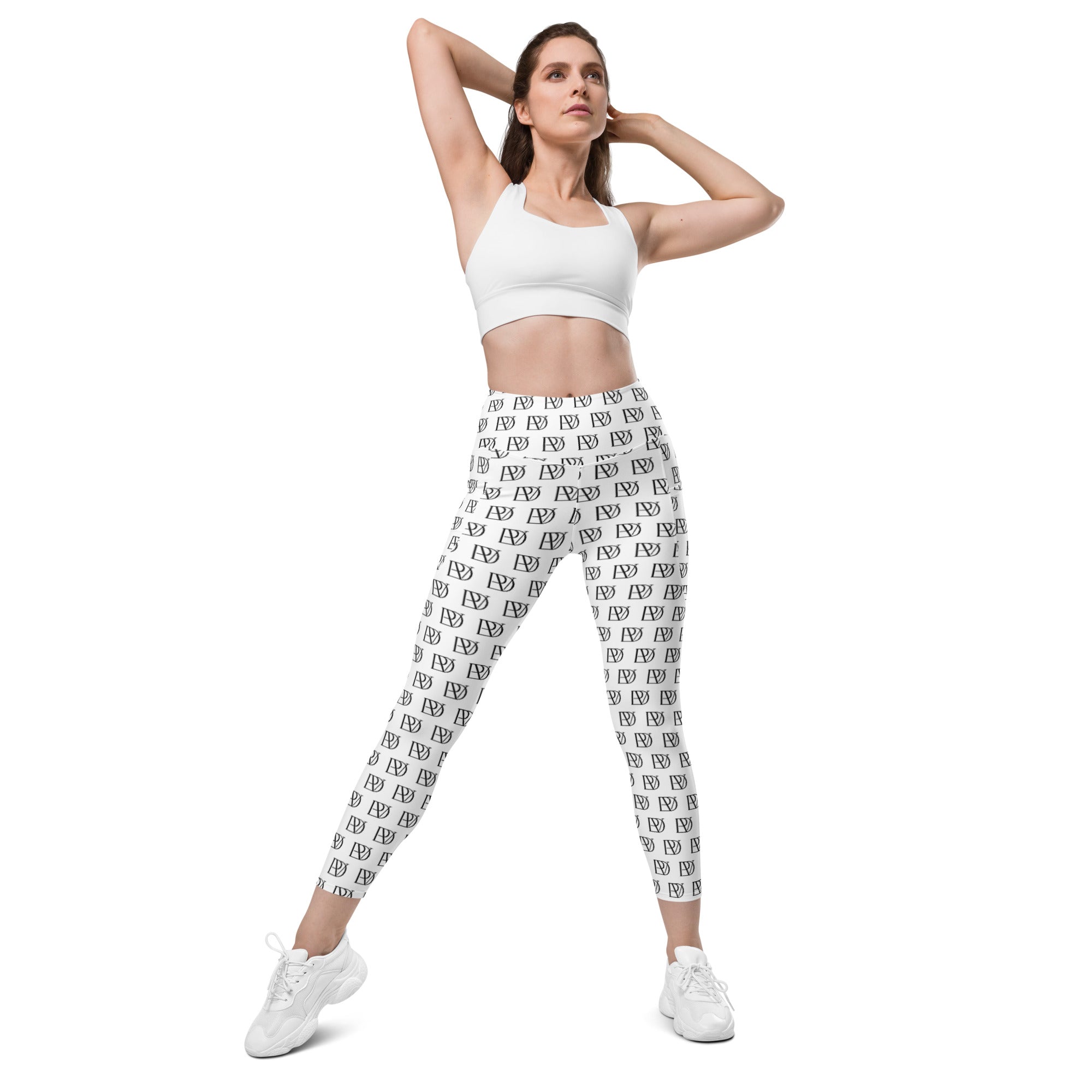 "The Classic PonDeVag Leggings with Pockets" in White