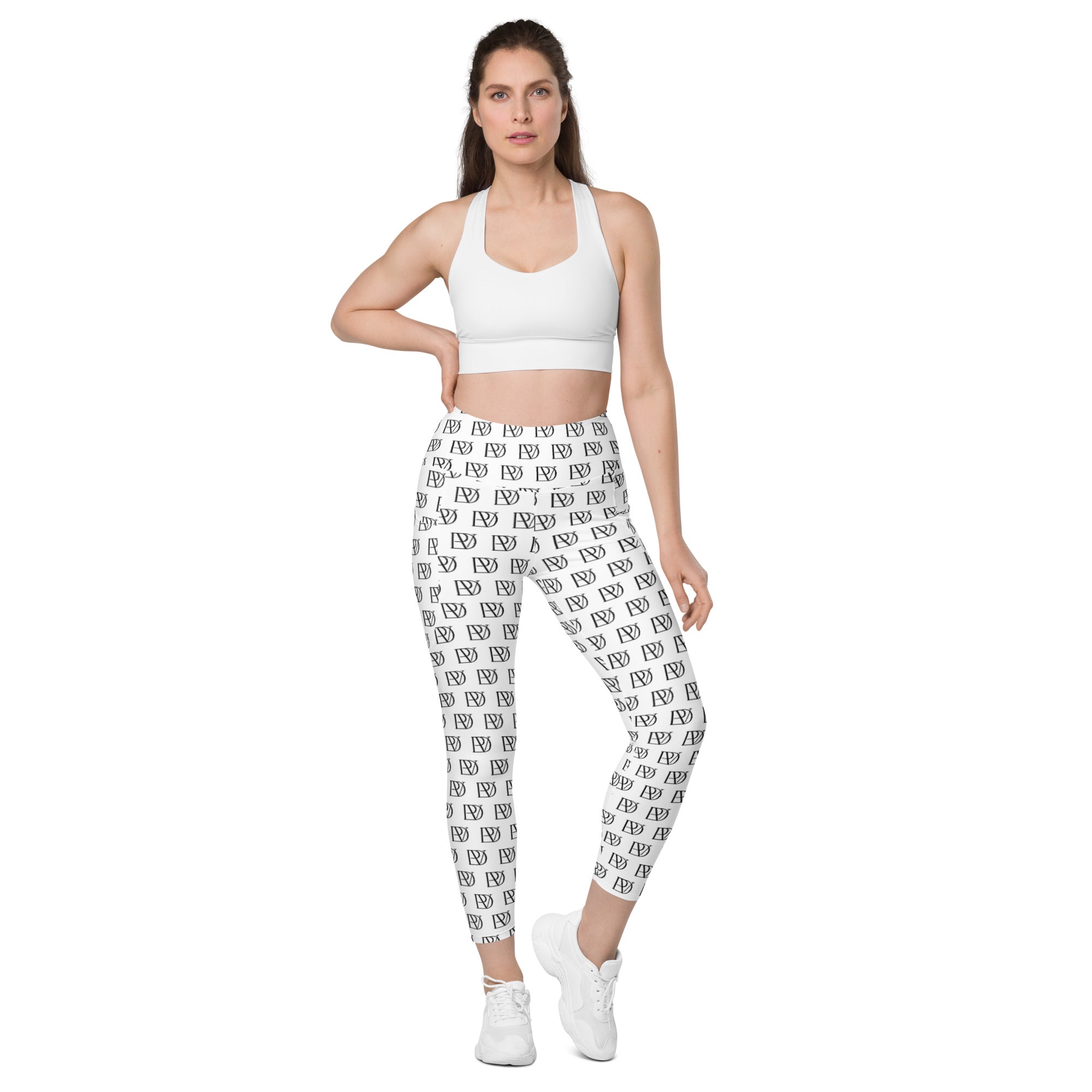 "The Classic PonDeVag Leggings with Pockets" in White