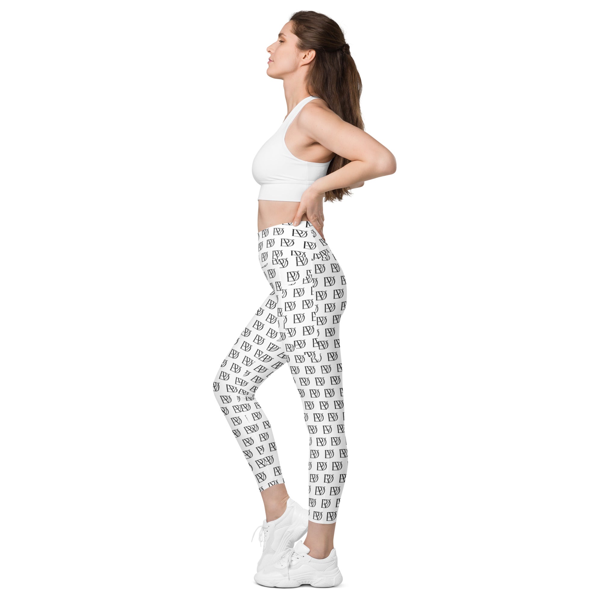 "The Classic PonDeVag Leggings with Pockets" in White