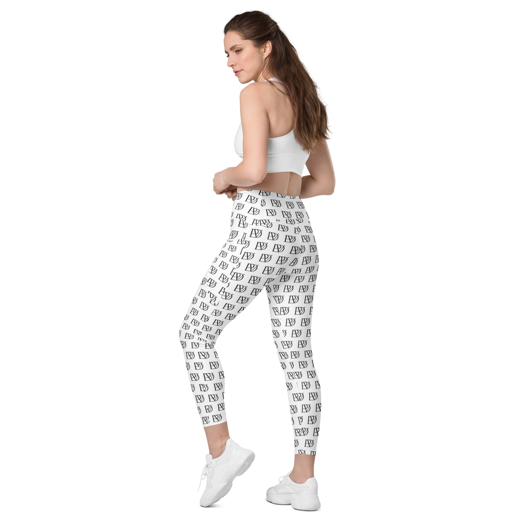 "The Classic PonDeVag Leggings with Pockets" in White