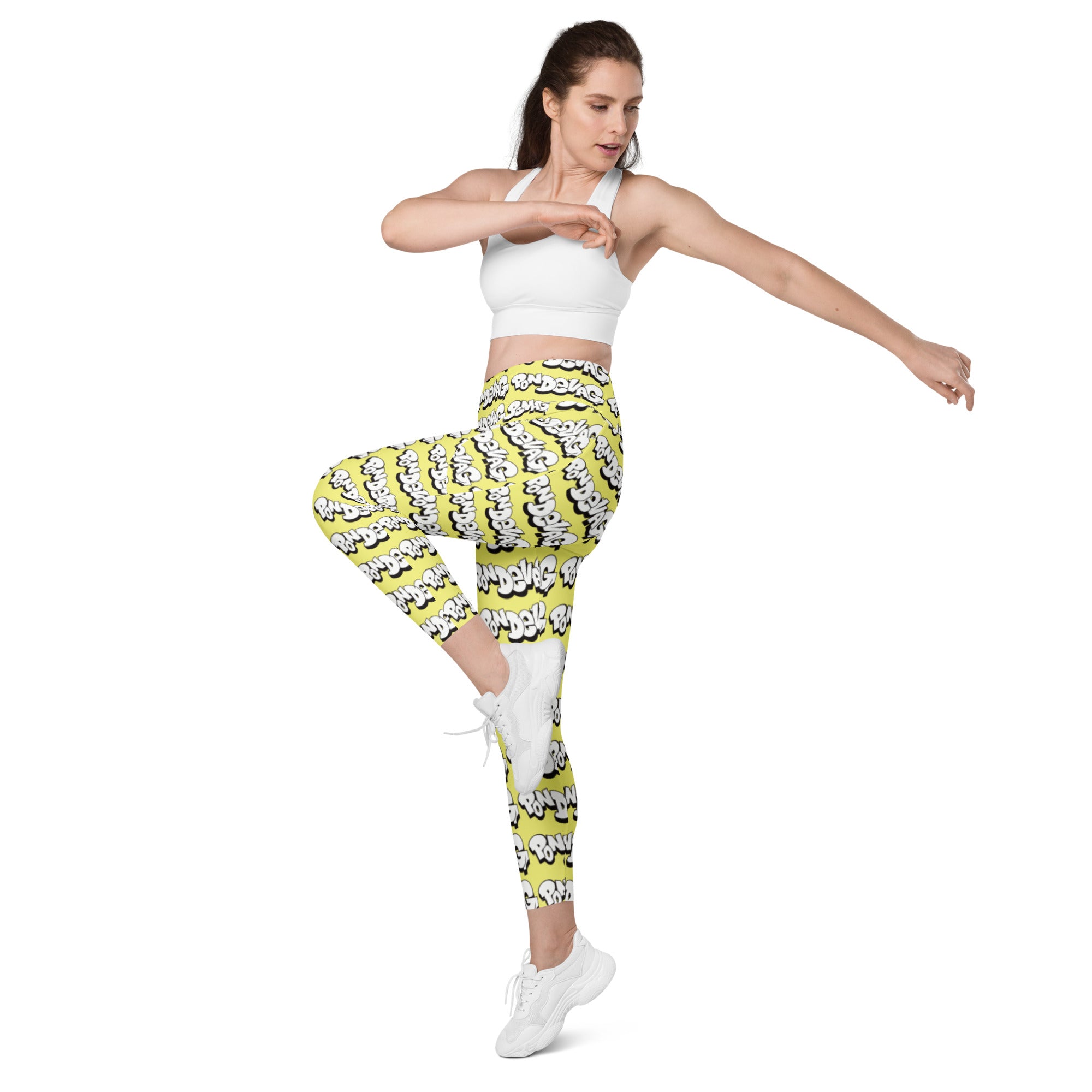 "The Wednesday in Fresno Pocket Leggings" In Yellow