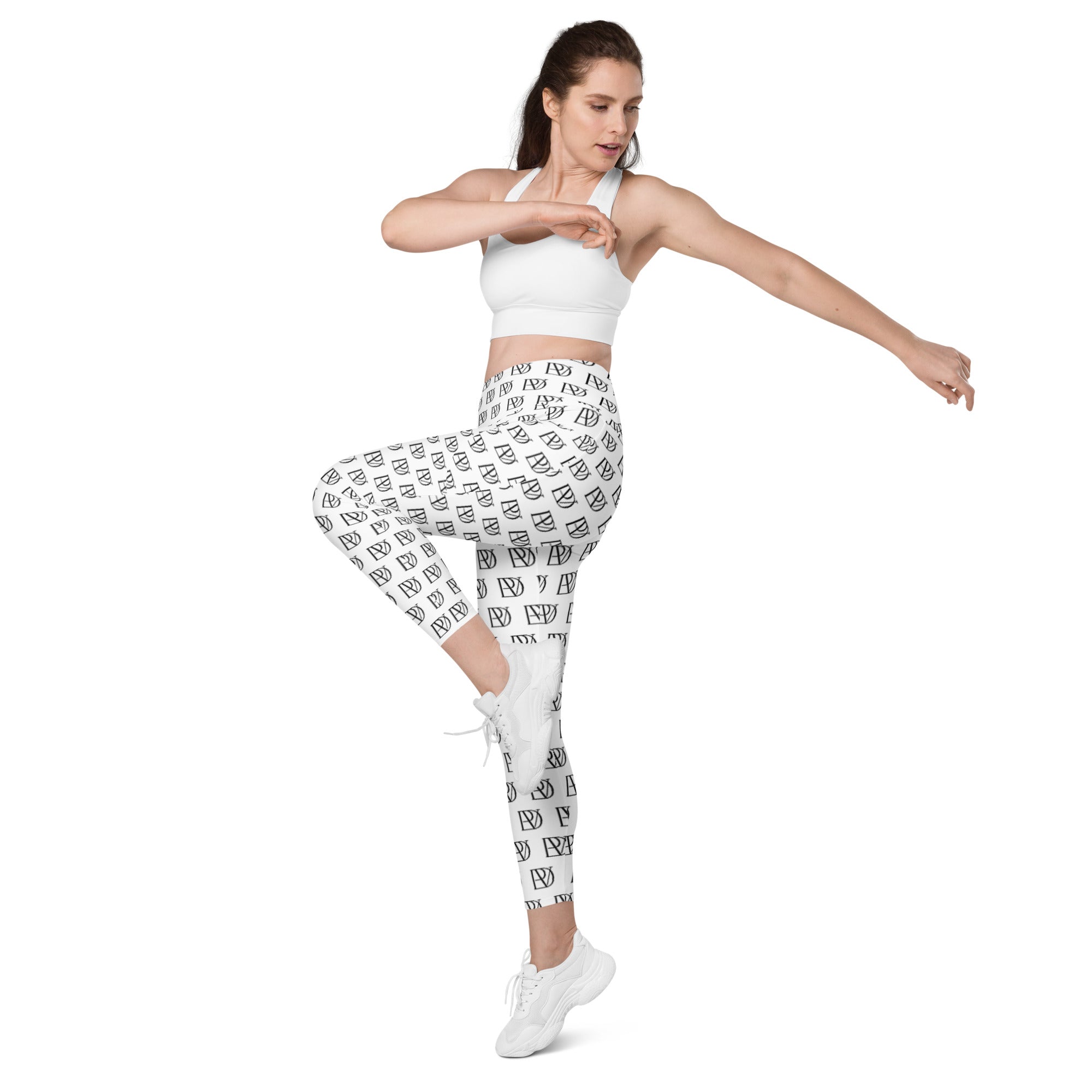 "The Classic PonDeVag Leggings with Pockets" in White