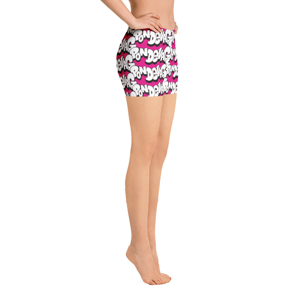 "The Wednesday in Fresno Legging Shorts" in Pink