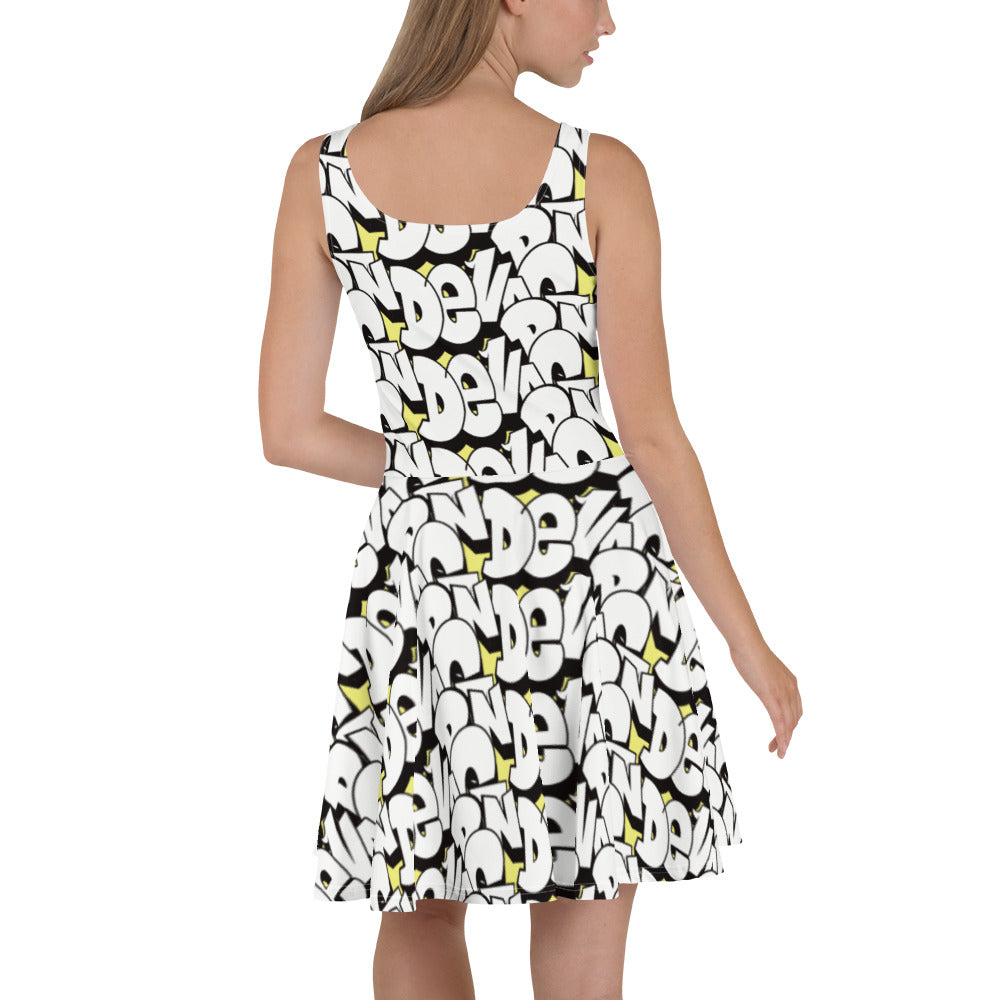 "The Wednesday in Fresno Skater Dress" in Yellow