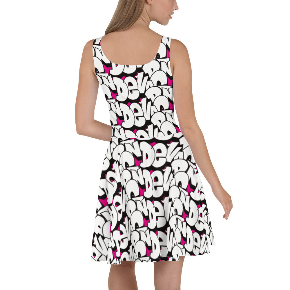 "The Wednesday in Fresno Skater Dress" in Pink
