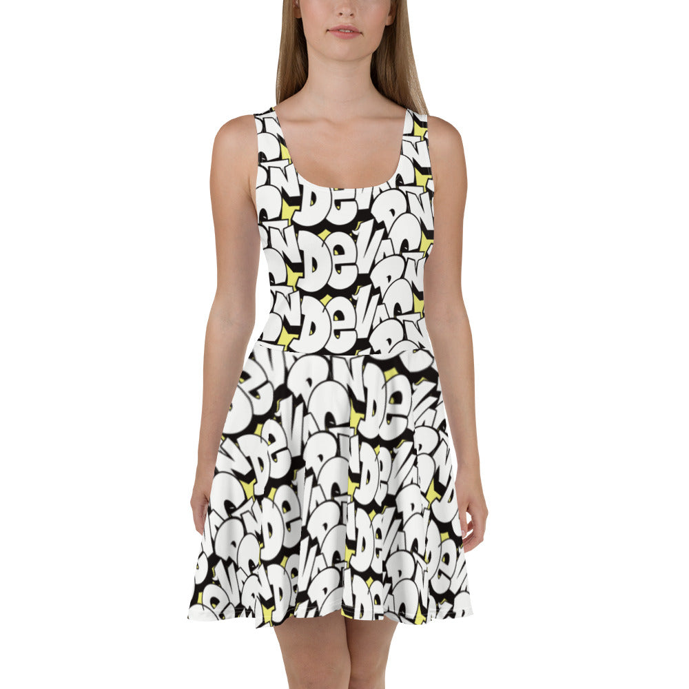 "The Wednesday in Fresno Skater Dress" in Yellow