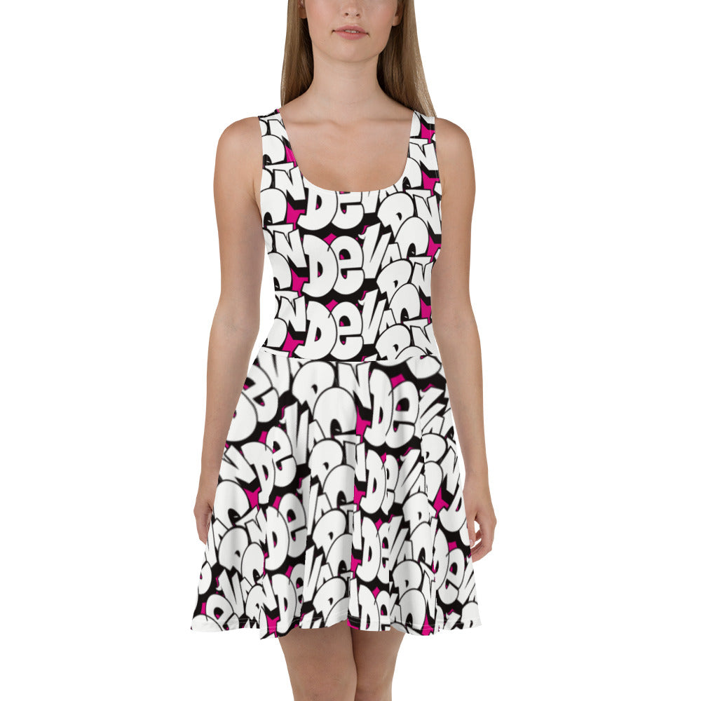 "The Wednesday in Fresno Skater Dress" in Pink